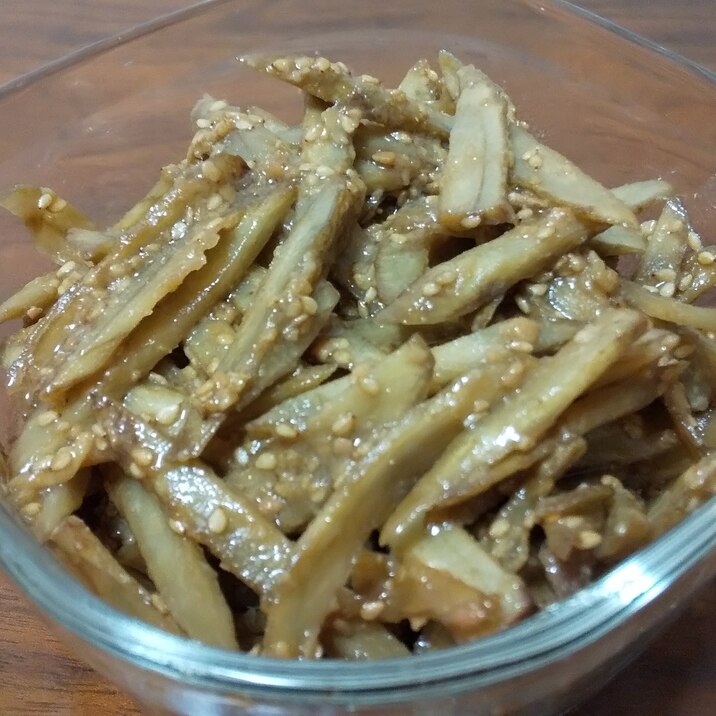 生姜でポカポカ ごぼうの酢味噌炒め